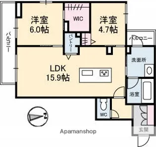 グランドソレイユ A棟【3階】の間取り