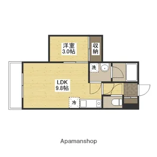 ベルヒルズ天神【3階】の間取り