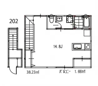 リノリノアパートメント五日市エキキタ【202号室号室】の間取り