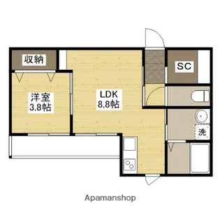 TURTLEMINAMIMACHI【1階】の間取り