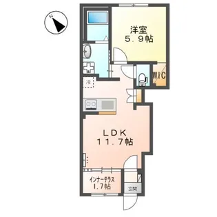 フェイト デラ フォレスタ【1階】の間取り
