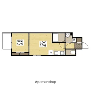 LaSante観音本町(旧S-RESIDENCE観音本町【8階】の間取り