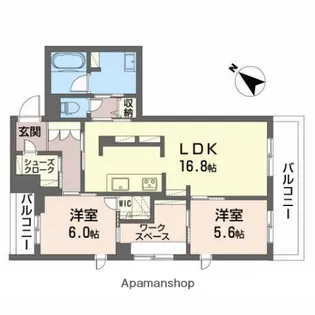 クリソベリル【4階】の間取り