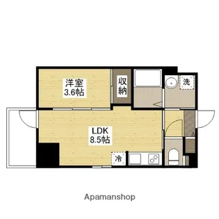LASANTE舟入本町(旧S−RESIDENCE舟入本町)【2階】の間取り