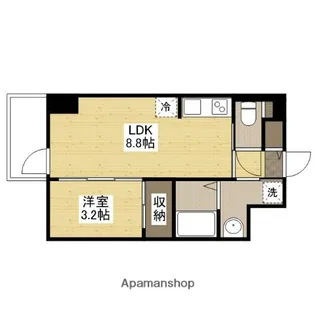 LaSante舟入本町【7階】の間取り