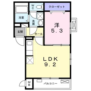 アビテオヴェストカンオン【3階】の間取り