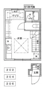 BELL CUBE尾長東【202号室号室】の間取り