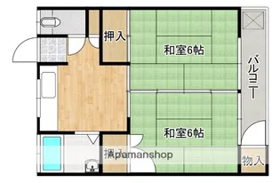 味埜アパート【2階】の間取り