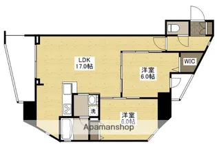 ザ・マジェスティー白島九軒町【12階】の間取り
