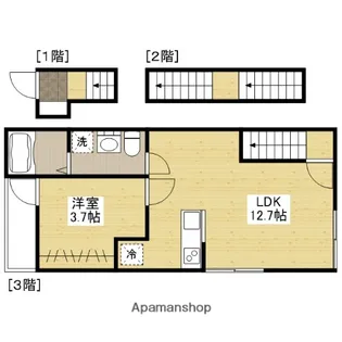 PABLO戸坂B棟【3階】の間取り
