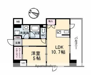 リラクオーレアクラス【6階】の間取り