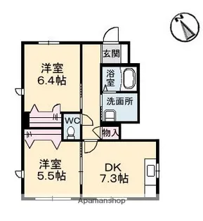 パティオフローラ E棟【1階】の間取り