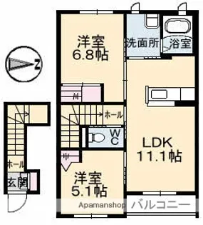 CASA衛【2階】の間取り