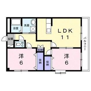 ルミエール伴丈木【2階】の間取り