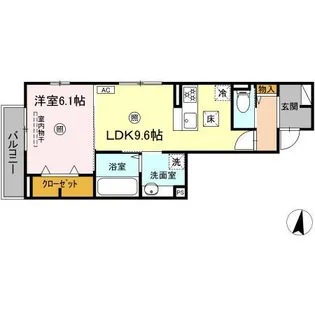 DーROOM高須2丁目 B棟【1階】の間取り