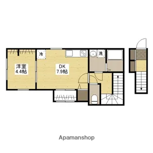 CASA OTTO古市橋【2階】の間取り
