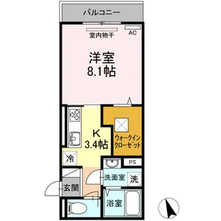 ロワジール【1階】の間取り