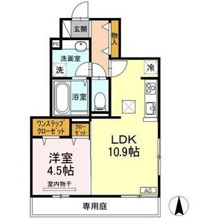 レジェンド口田南【1階】の間取り