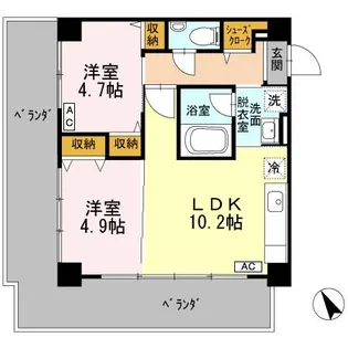 HOUSE TAGAWA【4階】の間取り