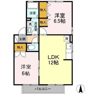 グリーンビュー【2階】の間取り