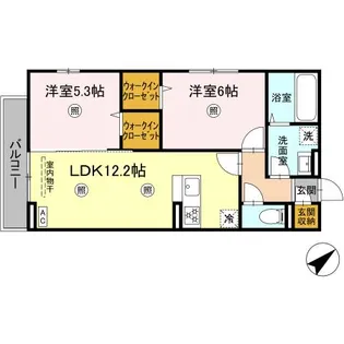 コンフォールメゾン【2階】の間取り