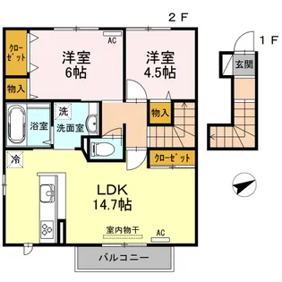 パストラル【2階】の間取り
