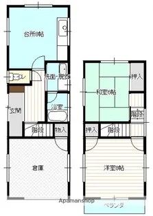 広島県安芸郡府中町本町1丁目【一戸建】の間取り