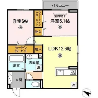 ラ・フィーグ古江東【3階】の間取り