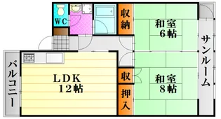 サンコーポ坂井【302号室号室】の間取り