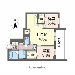 セレーナエルフォ【2階】の間取り