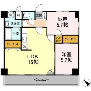 アンジェ祇園【1階】の間取り