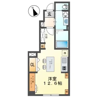 クレール輝【1階】の間取り