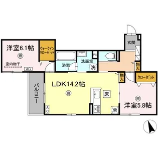 Onewide祇園【1階】の間取り