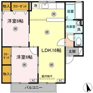 T.VILLAGE B棟【1階】の間取り