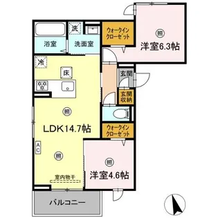 リートネージュ【1階】の間取り