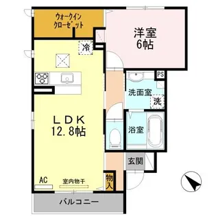 コーポにほじま【1階】の間取り