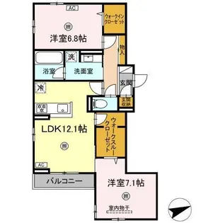 ヴィラルーチェ祇園【3階】の間取り