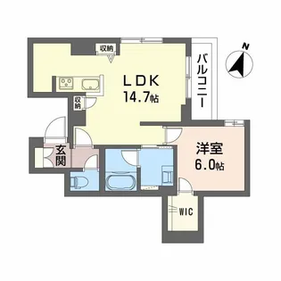 BALLOONFLOWER EAST【3階】の間取り