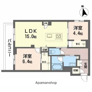 リバーサイドクレド【2階】の間取り