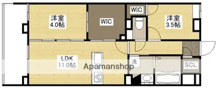 FLAX十日市【9階】の間取り