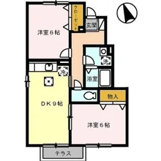 ローズコート清水 B棟【1階】の間取り