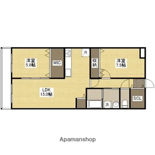 クレスト山本Ⅰ【3階】の間取り