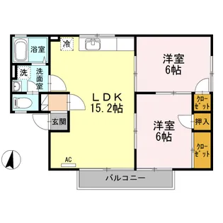 ドミール西ヶ原 B棟【2階】の間取り