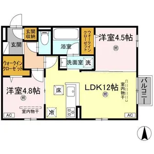 CAMPANELLA山本【1階】の間取り