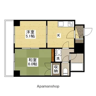 朝日プラザアムネット天満町(分譲賃貸)【9階】の間取り