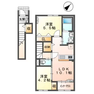 エトワール恵島【2階】の間取り