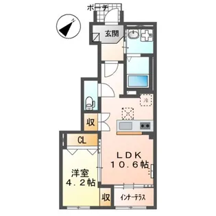 エトワール恵島【1階】の間取り