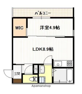 (仮称)天神アパート【3階】の間取り