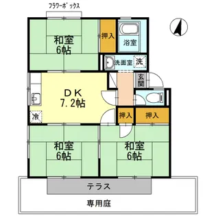 ハイライフ奥田 C棟【1階】の間取り