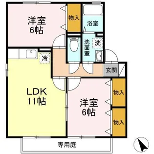 セジュール深川 A棟【1階】の間取り